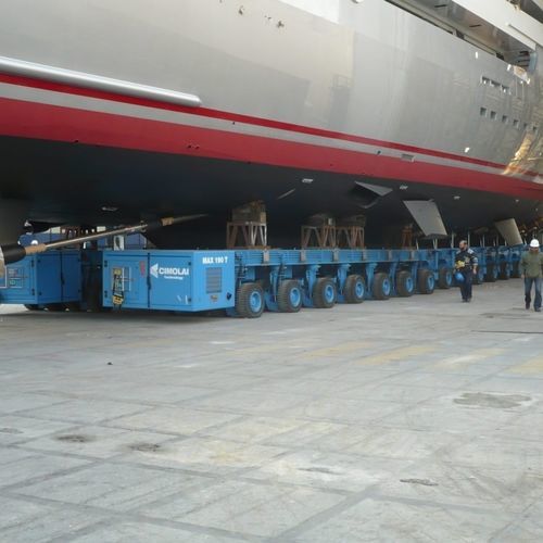Carrello di movimentazione pesante - MBT 350 - CIMOLAI TECHNOLOGY SPA - per cantiere navale / idraulico / semovente