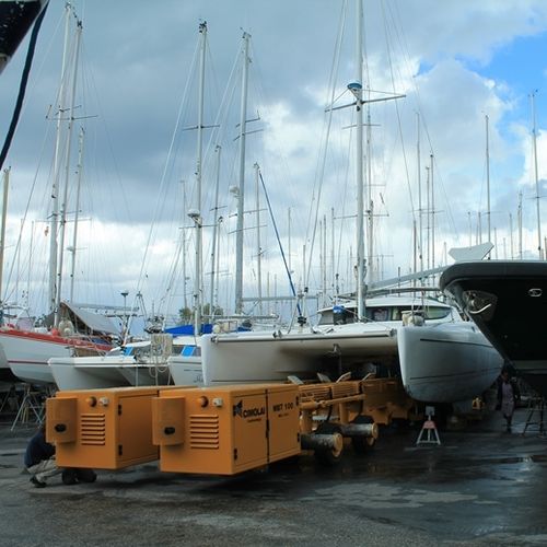 Carrello per movimentazione - MBT 100 - CIMOLAI TECHNOLOGY SPA - per cantiere navale / semovente / controllato a distanza