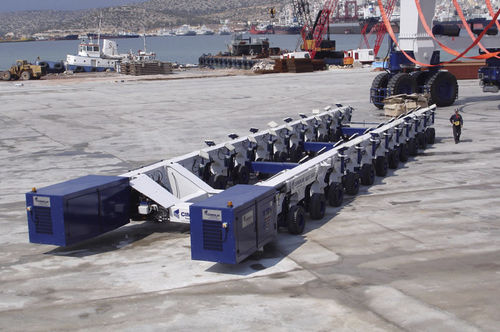 Carrello di movimentazione pesante - MBT 300 - CIMOLAI TECHNOLOGY SPA - per cantiere navale / semovente / controllato a distanza