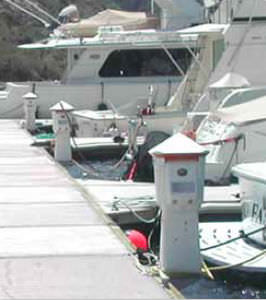 Colonnina di distribuzione elettrica - POWERPORT® - HyPower - di distribuzione di acqua / con illuminazione incorporata / per pontile
