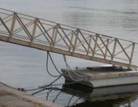 Passerella per pontile - BELLAMER - manuale / in legno / in acciaio