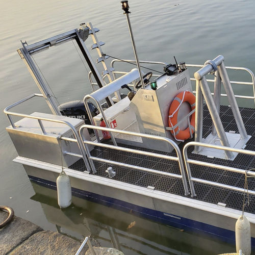 Barca professionale chiatta da lavoro - BARGE 550  - BORD A BORD - entrobordo / in alluminio