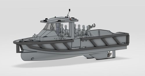 Barca professionale barca da lavoro - MINATO 900 - BORD A BORD - barca utilitaria / barca per trasporto equipaggio / barca di assistenza all'attracco