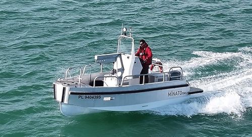 Barca professionale imbarcazione di servizio portuale - MINATO 550 - BORD A BORD - fuoribordo / in alluminio