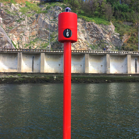 Boa di delimitazione - A700 - Almarin - per canale / in polietilene rotostampato / rossa