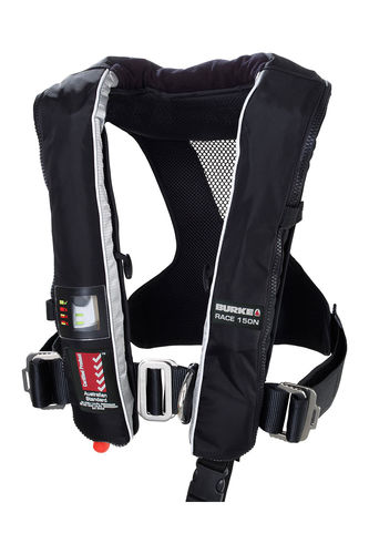 Giubbotto di salvataggio autogonfiabile - RACE - IBHA1780 / IBHM1760 - Burke - 150 N / unisex / con imbracatura di sicurezza