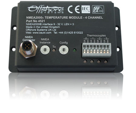 Indicatore di temperatura - 4521 - Oceanic Systems - per barca / con display LED / NMEA 2000®