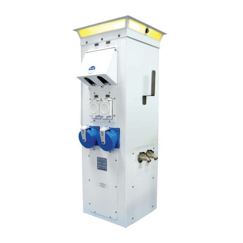 Colonnina con illuminazione incorporata - Admiral SS - Eaton - di distribuzione elettrica / per pontile / in acciaio inossidabile