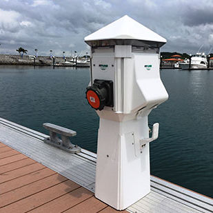 Colonnina antincendio - Ronáutica Quality Marinas SLU - di distribuzione elettrica / di distribuzione di acqua / per pontile