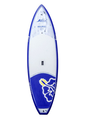 Stand-up paddle wind-sup - Molokai 8.11 Carbone - Kona Windsurfing - in bambù