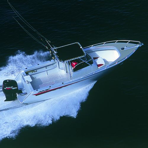 Barca open fuoribordo - Viper 720 - AMF Boat Company - con console centrale / da pesca sportiva / con T-top