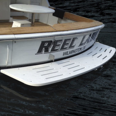 Piattaforma da bagno - 61′ Hatteras  - Beachcomber Fiberglass Technology - fissa / per yacht / di barca
