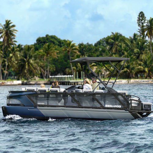 Pontoon boat entrobordo - SWITCH® CRUISE LIMITED - Sea-doo - tri-tube / open / con console laterale
