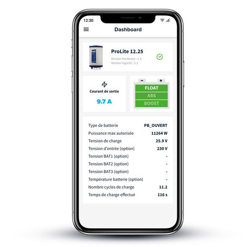 Applicazione di monitoraggio - DOLPHIN CHARGER - marina / Androïd / iOS