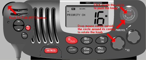 Radio marina - RAYMARINE® RAY54E™ - MI Simulators - per nave / VHF / con DSC
