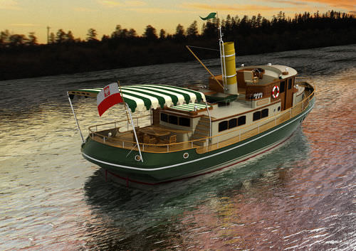 Motor-yacht tradizionale - CLASSIC 63 - CONRAD S.A. - con cabina di pilotaggio / dislocante / in acciaio