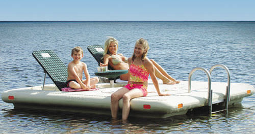 Piattaforma da bagno - Otter Island - Hewitt Boats Lifts and Docks - per base turistica sportiva / modulare