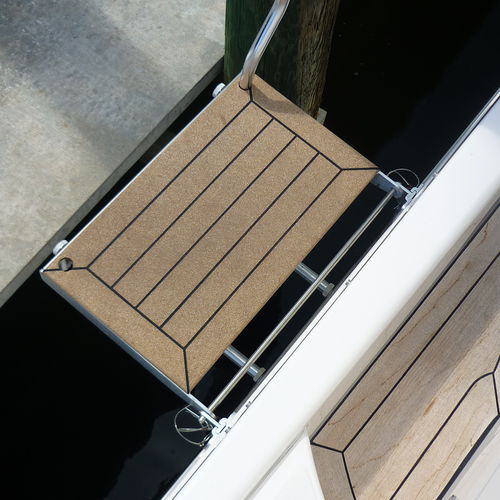 Piattaforma fissa - ACROSS - Mar Quipt - di imbarco / di barca / in teak