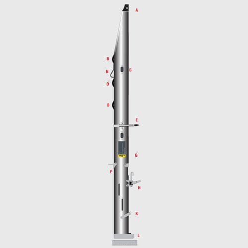 Albero per deriva - 50380 - AG+ SPARS - per imbarcazione a chiglia da regata / in alluminio