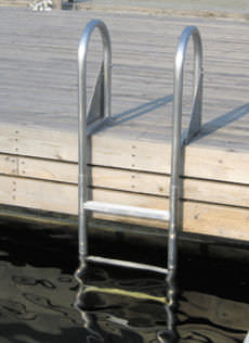 Scaletta per pontile - HOWELL™ GALVALUME™ FLIP-UP - Dock Edge - pieghevole / da bagno / in alluminio