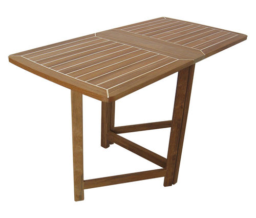 Tavolo per pozzetto pieghevole - FTZ-GR | Zeta WHITE STRIPES - Valdenassi - in teak / in legno / marrone