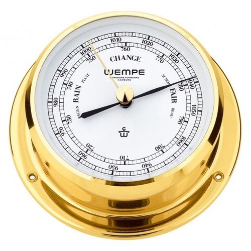 Barometro analogico - CW070005 - Gerhard D. WEMPE KG Division Chronometerwerke - in ottone / bianco