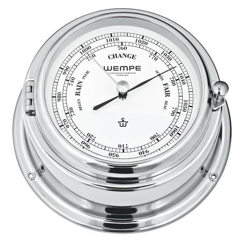 Barometro analogico - CW360002 - Gerhard D. WEMPE KG Division Chronometerwerke - in ottone / in cromo / bianco
