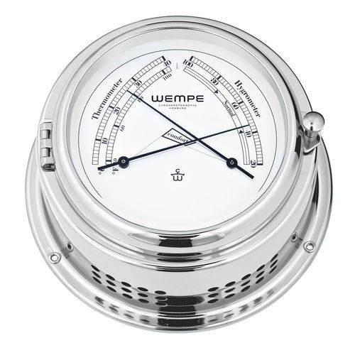Barometro analogico - CW360003 - Gerhard D. WEMPE KG Division Chronometerwerke - in ottone / in cromo / bianco