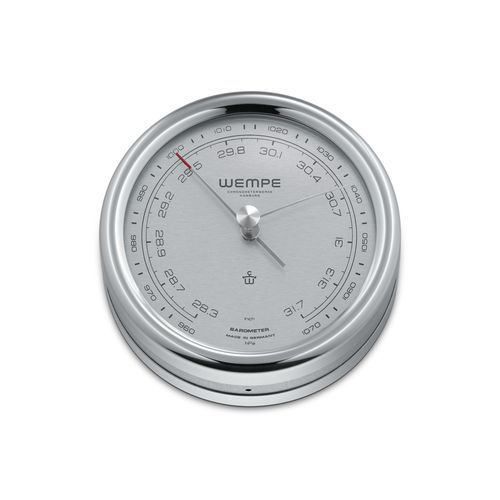 Barometro analogico - CW250011 - Gerhard D. WEMPE KG Division Chronometerwerke - in acciaio inossidabile / bianco