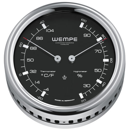 Termometro analogico - CW250009 - Gerhard D. WEMPE KG Division Chronometerwerke - igrometro / in acciaio inossidabile / °C