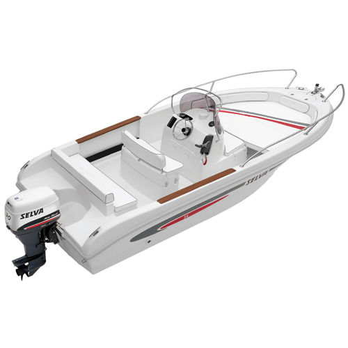 Barca open fuoribordo - D.5.6 - Selva Marine - Fiberglass - con console centrale / in fibra di vetro / max. 6 persone