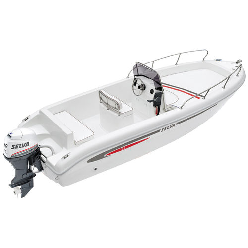 Barca open fuoribordo - D.5.3 - Selva Marine - Fiberglass - con console centrale / in fibra di vetro / max. 6 persone
