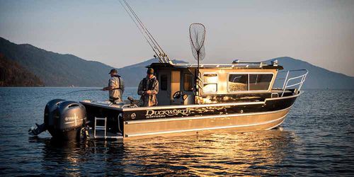 Barca da pesca e diporto fuoribordo - 28  - Duckworth - bimotore / con cabina di pilotaggio / offshore
