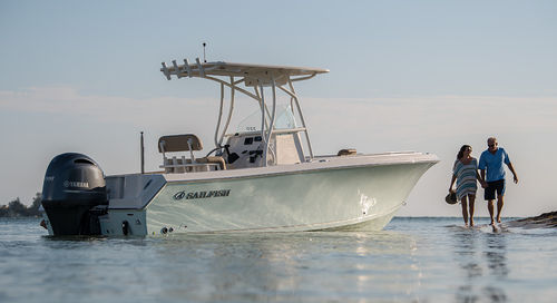 Barca open fuoribordo - 220 CC - SouthWind - con console centrale / da pesca sportiva / max. 8 persone
