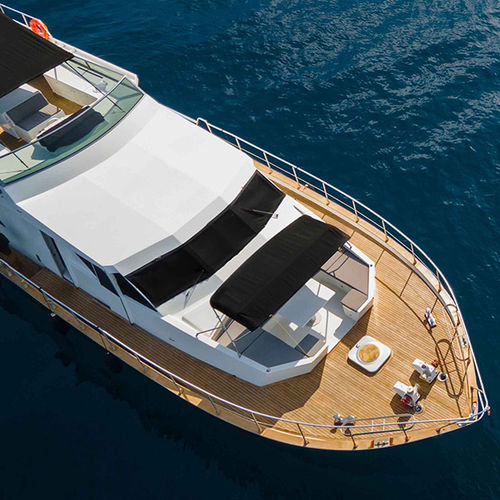 Tessuto nautico per telone - RECACRIL® - Recasens - in acrilico / grigio / blu