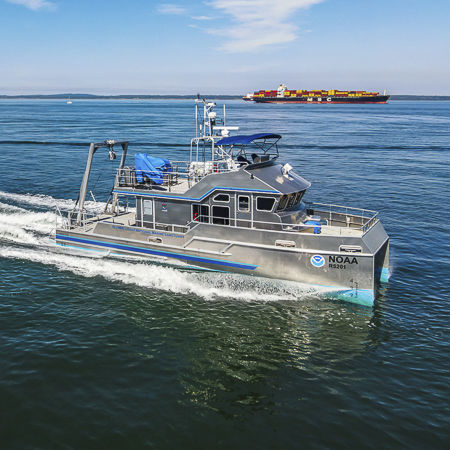 Barca professionale nave oceanografica - 50′ - All American Marine - catamarano / entrobordo / in alluminio