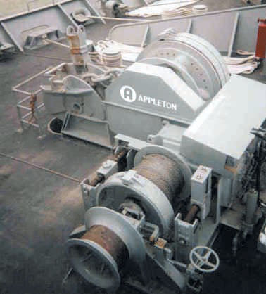 Argano per nave - AHAW/MW - Appleton Marine Inc - con motore idraulico / a singolo tamburo