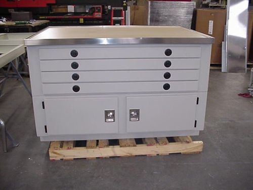 Tavolo da carteggio per nave - NOAA - Quality Metal Works - fisso / in acciaio