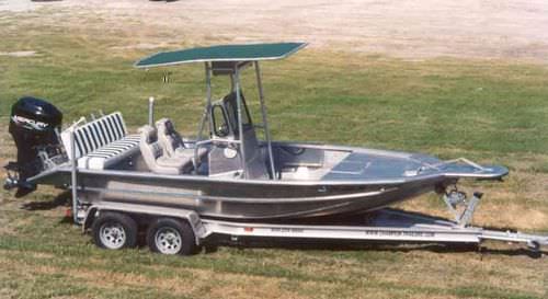 Bay boat fuoribordo - 1872V-CC-03 - Scully's Aluminum Boats - con console centrale / da pesca sportiva / in alluminio