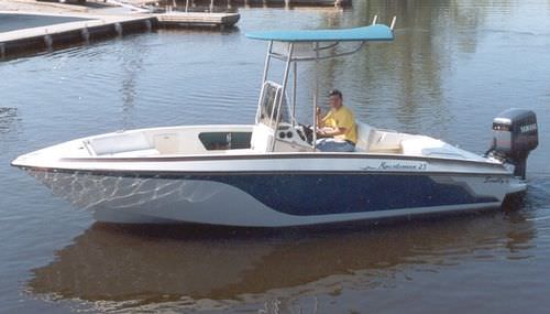 Barca open fuoribordo - Sportsman23 - Scully's Aluminum Boats - in alluminio / con T-top