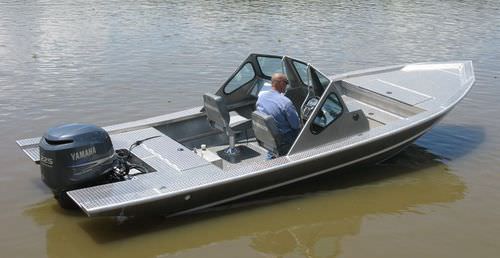 Barca open fuoribordo - 2072VFT - Scully's Aluminum Boats - con dual console / in alluminio