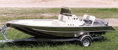 Bay boat fuoribordo - 1872-CC - Scully's Aluminum Boats - con console centrale / da pesca sportiva / in alluminio