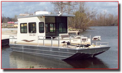 Barca a motore house-boat entrobordo - 26 Cabin Barge - Scully's Aluminum Boats - in alluminio