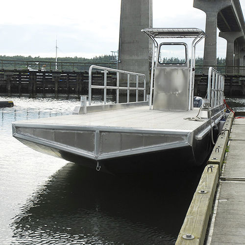 Barca professionale chiatta da lavoro - V BARGE 30' - Workskiff Inc - fuoribordo / in alluminio