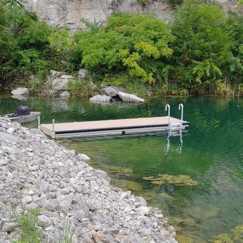 Piattaforma da bagno - AccuDock - galleggiante / marina / in teak
