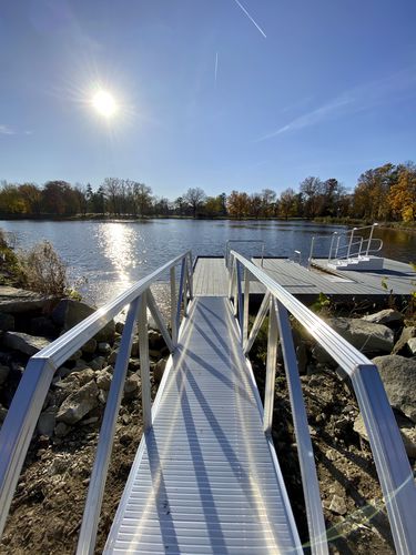 Passerella per pontile - AccuDock - in alluminio / con corrimano