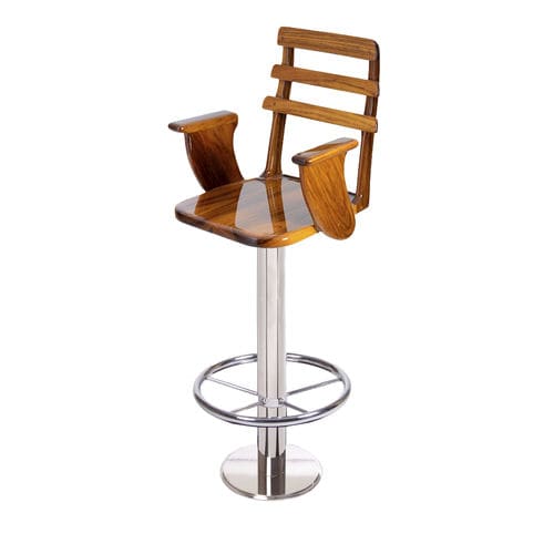 Sgabello da bar per yacht - Helm Style - Release Marine - in teak