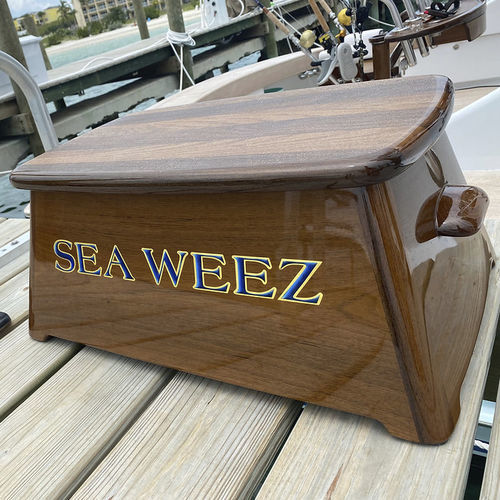 Cassa di stoccaggio in fibra di vetro - Square - Release Marine - per pontile / in teak