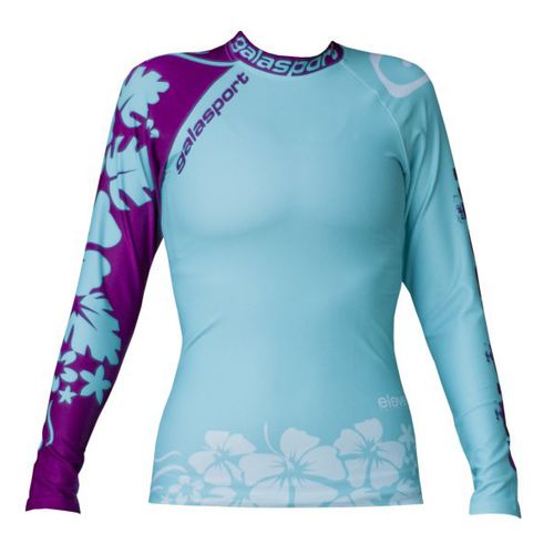 Top lycra a maniche lunghe - G-Shield/Flower LS - Galasport - per donna