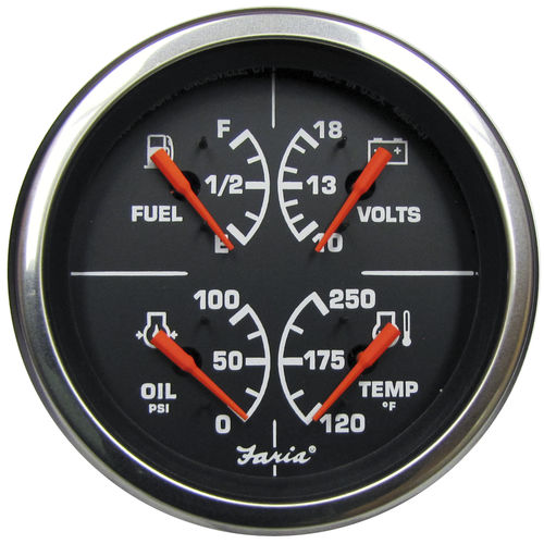 Indicatore per barca - GF0035 - Beede Electrical Instrument - di livello / amperometro DC / di pressione d'olio